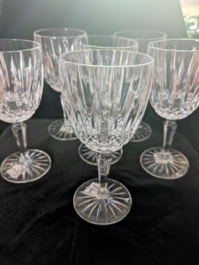 Waterford Crystal Clear Cut Wine Glasses (Set of 6)